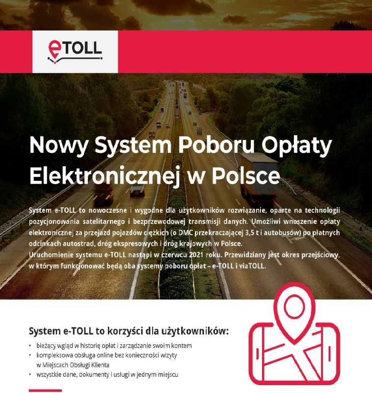 System poboru opłaty drogowej e-TOLL