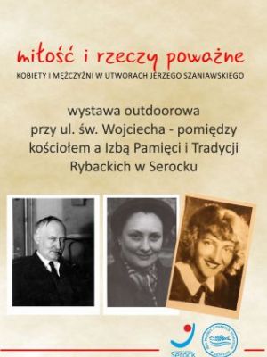 plakat wystawy dotyczącej twórczosci Jerzego Szaniawskiego