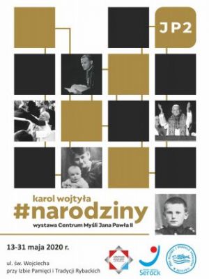 Plakat wystawy Karol Wojtyła #narodziny